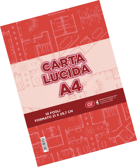 Carta millimetrata 10fogli formato 21 x 29,7