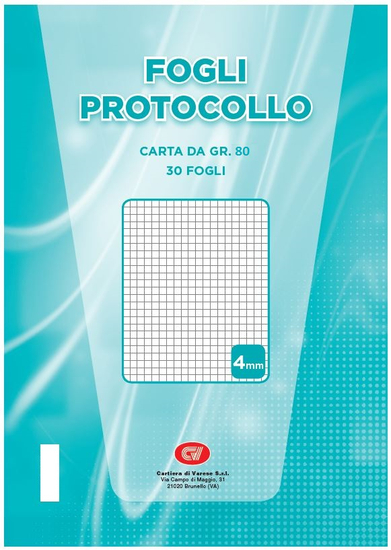 Fogli Protocollo Quadretto Q 5mm senza Margine