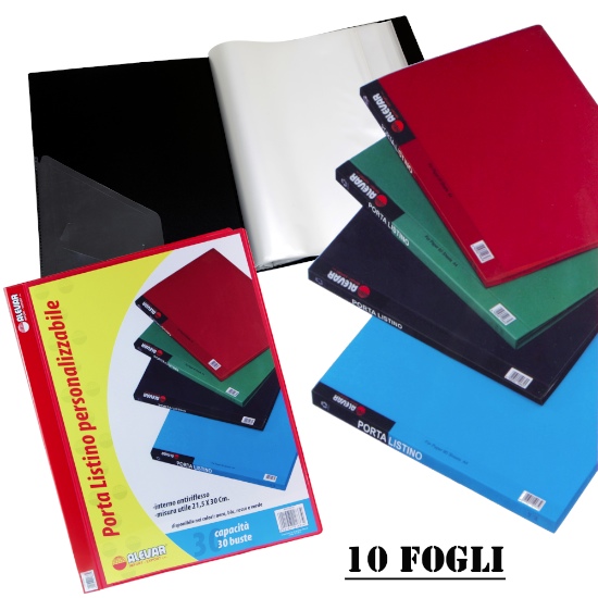 portalistini A5 con dorso personalizzabile buste copertina plastica  trasparente