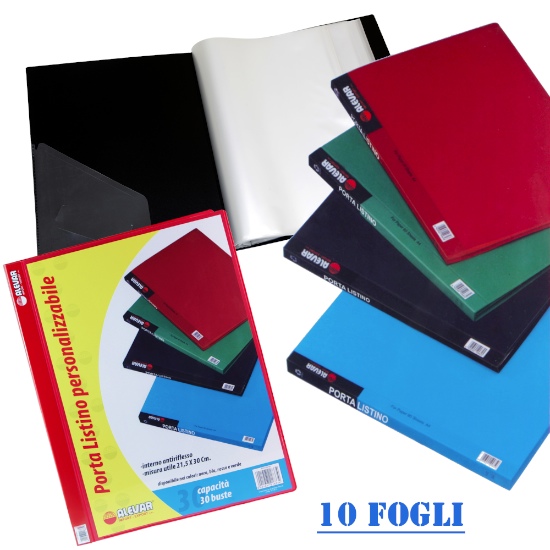 Alevar PORTALISTINI 10FOGLI A4 BLU