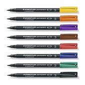 CF. 10 STAEDTLER LUMOCOLOR 313 BLACK punta S