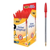 BIC CONF. 50PZ CRISTAL PUNTA MEDIA ROSSO