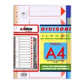 DIVISORI COLORATI A4 PP 11FORI / 6FOGLI