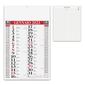 CALENDARIO OLANDESE 12FOGLI 29X47 ROSSO/NERO