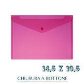 CF. 5 BUSTE C/BOTTONE f.to 14.5X10.5 ROSSO