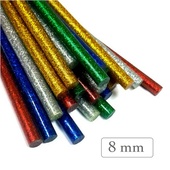 CONFEZIONE 6pz. COLLA COLORATA GLITTER diam 8mm.