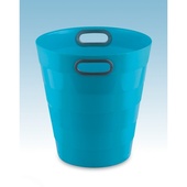 CESTINO GETTACARTE CHIUSO 12.5l f.to 28.5X30h cm. BLU NEON